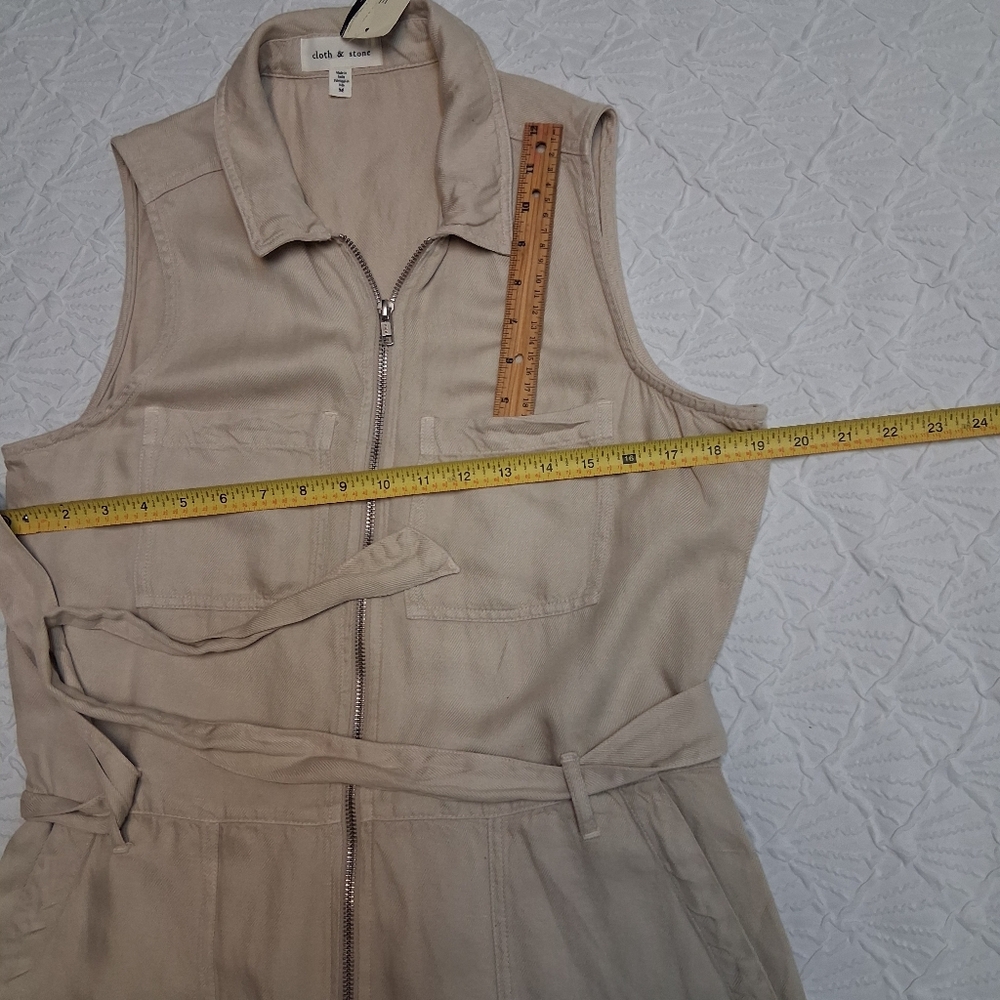 Cloth & Stone Anthroplogia Light Tan Romper Size M - Picture 10 of 17
